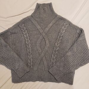 Gray Turtleneck Sweater